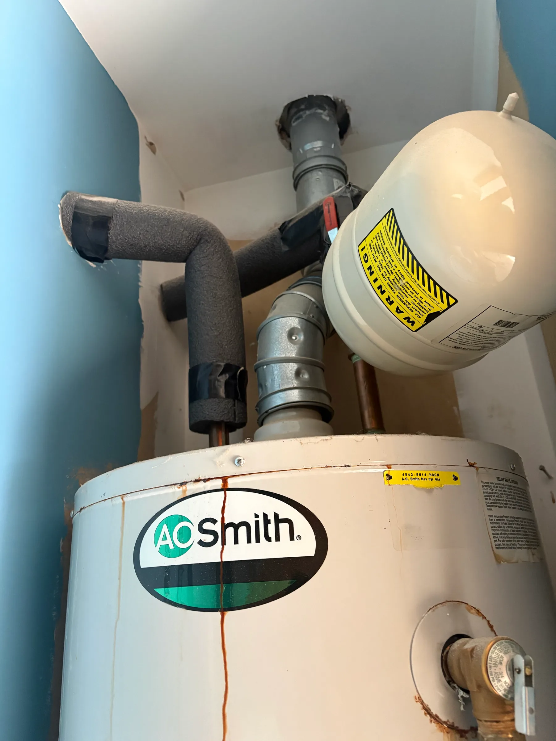 Gas Water Heater Leaking in the Garage in Cary