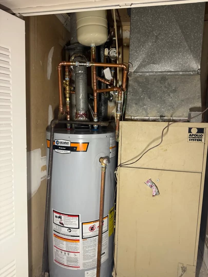 Floor Repair Under a Gas Water Heater in Chapel Hill