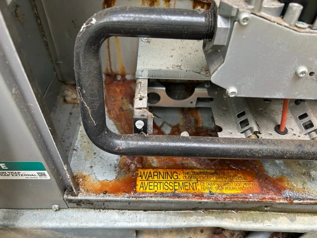 Two-System AC Checkup Finds Water Dripping Inside in Cary