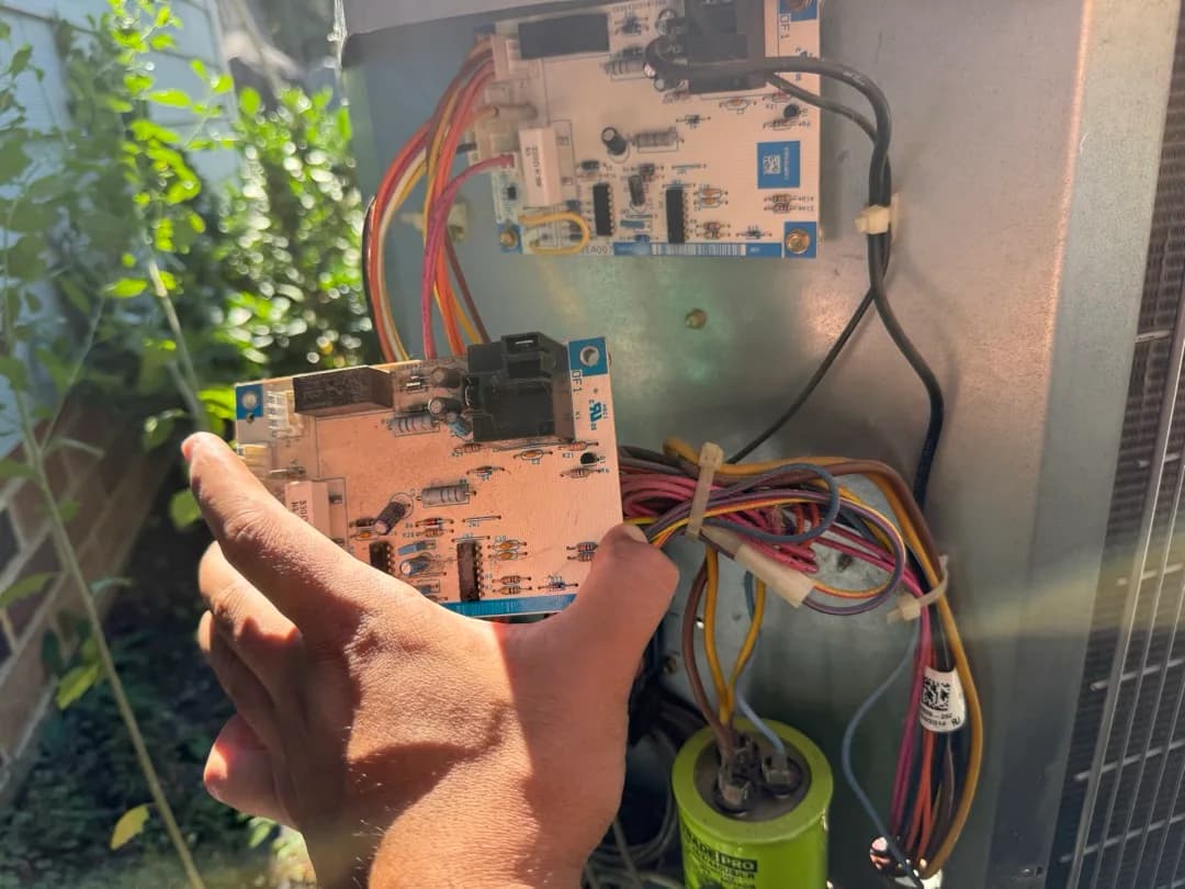 Outdoor Heat Pump and Furnace Fixed in One Raleigh Visit